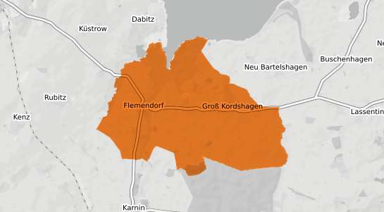 Mietspiegelkarte Gross Kordshagen